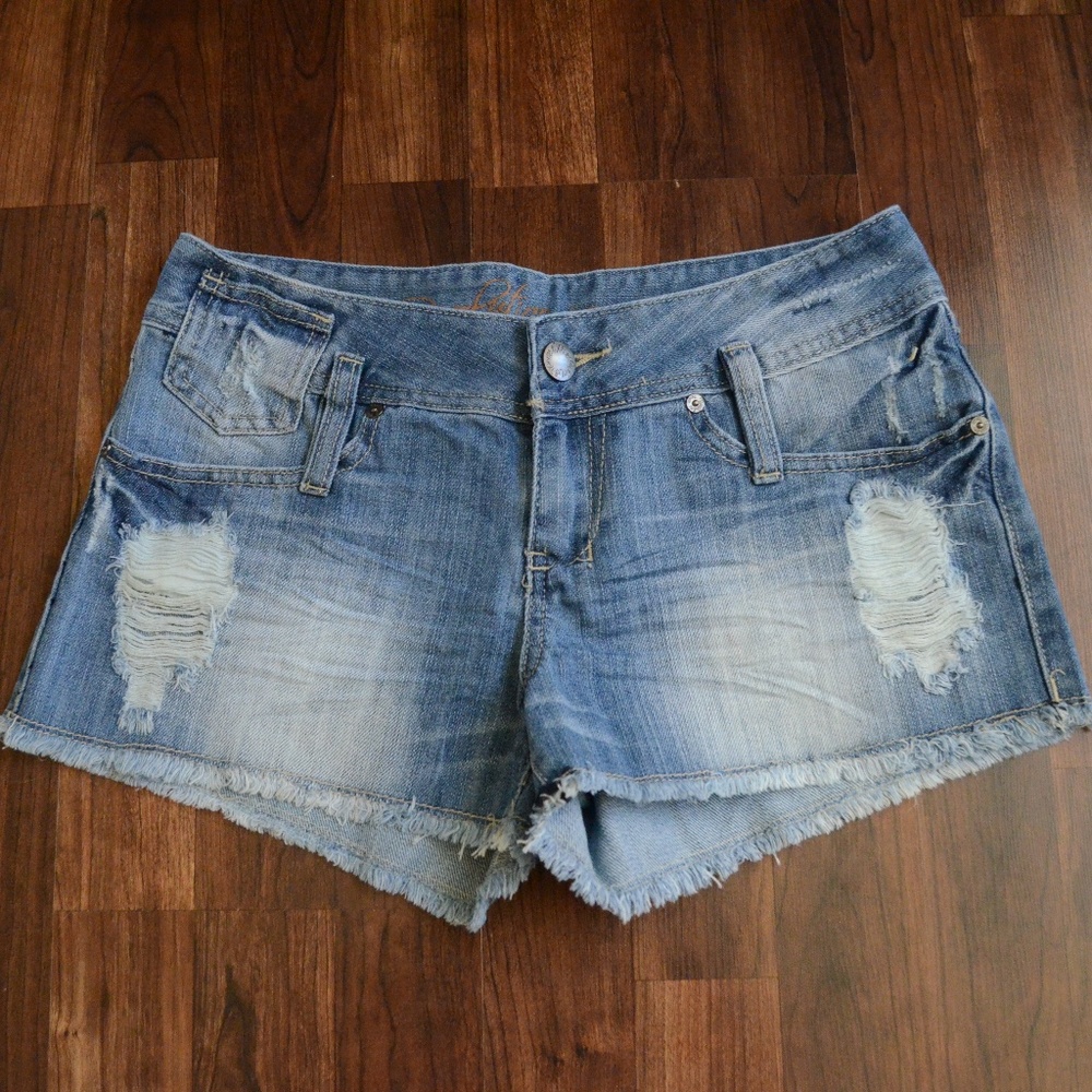 Revolution SZ7 Destructed Denim Shorts